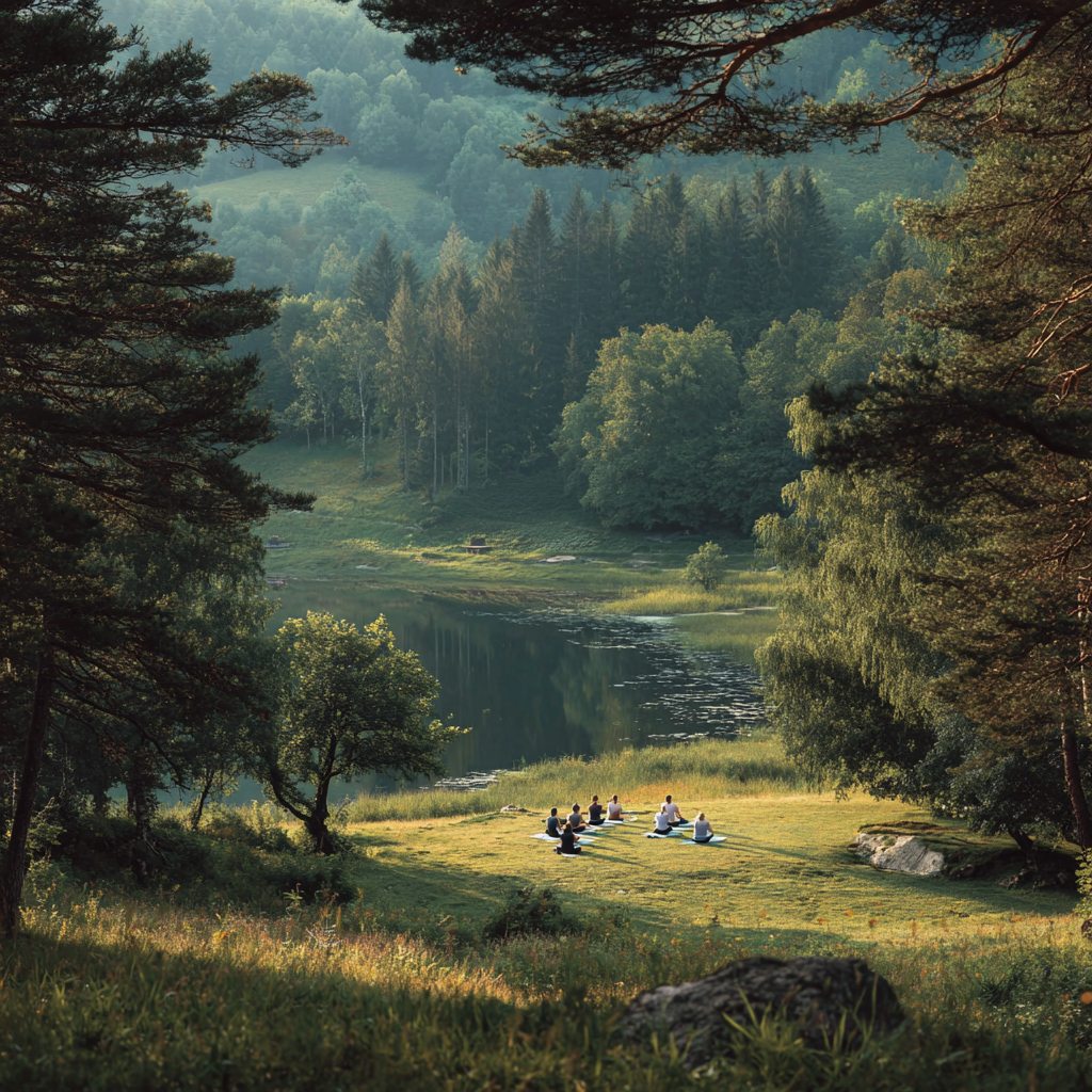 Мирна атмосфера студії йоги